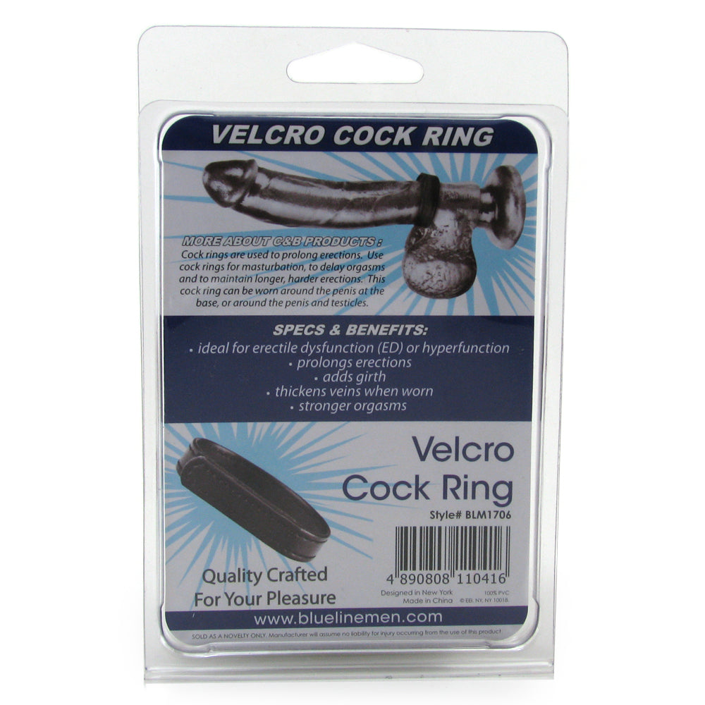 Blue Line Velcro Cock Ring - Tophatter's Adult Sex Toys Online Cock Rings - Tophatter Daily Deals