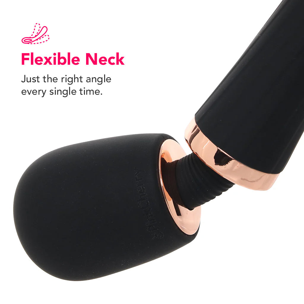 PinkCherry Luxury Slim Rechargeable Wand in Black Vibrators > Wands - Tophatter Daily Deals