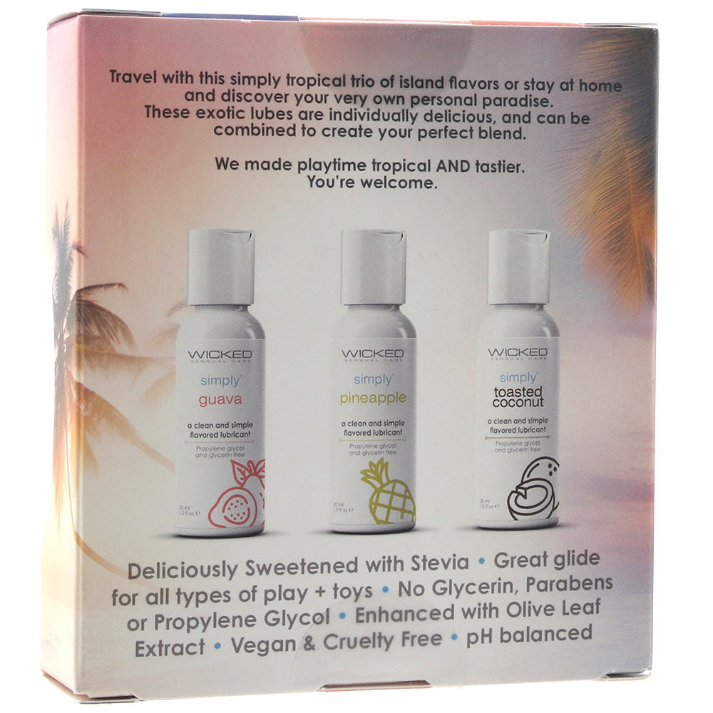 Simply Tropical Trio Flavoured Lube Set Lubes and Lotions > Flavored Sex Lubes - Tophatter Daily Deals