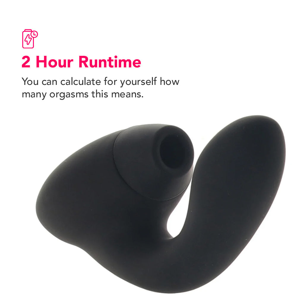 Womanizer Duo 2 Clitoral & G-Spot Stimulator in Black Vibrators > Clitoral Suction & Stimulation - Tophatter Daily Deals