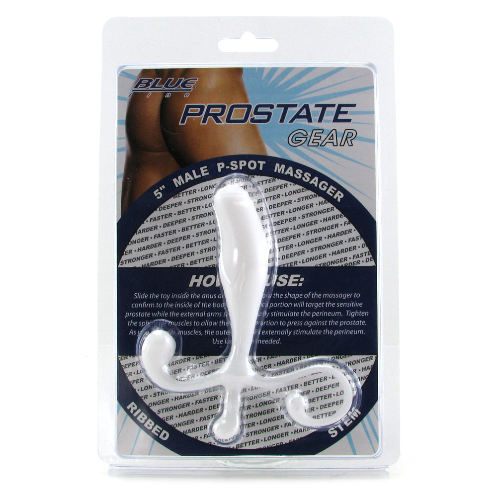 Blue Line 5 Inch Male P-Spot Massager in White Anal Sex Toys > Prostate Massagers - Tophatter Daily Deals