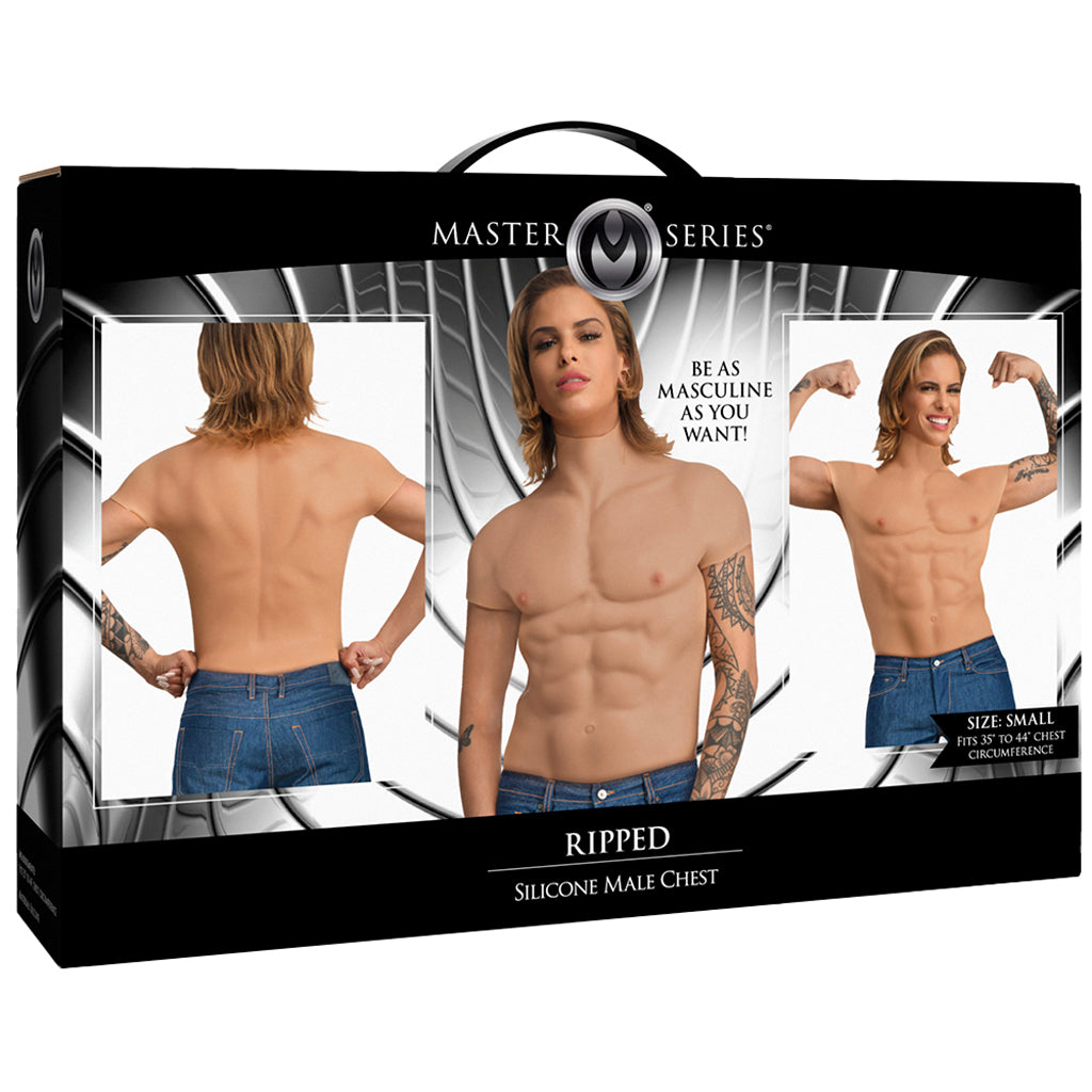 Master Series Ripped Silicone Male Chest in Small Sexual Wellness > Gender Expression and Affirmation - Tophatter Daily Deals
