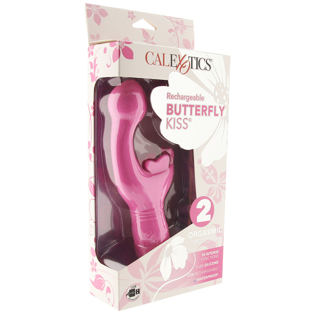 Rechargeable Butterfly Kiss Vibrator in Pink Vibrators > G-Spot Vibrators - Tophatter Daily Deals