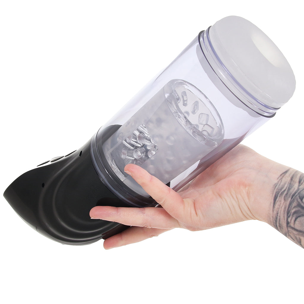 Pumped StrokeMate Auto Stroker in Black - Tophatter's Adult Sex Toys Online Male Masturbators > Auto Strokers - Tophatter Daily Deals