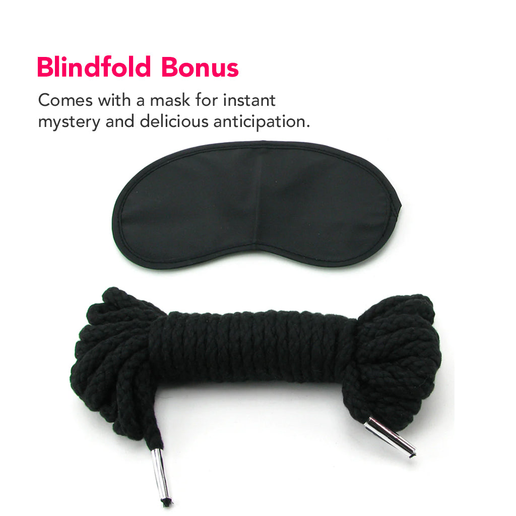 Fetish Fantasy Series 35 Foot Japanese Silk Rope in Black Bondage and Fetish > Restraints - Tophatter Daily Deals