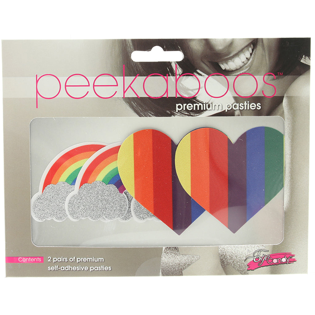 Pride Glitter Rainbows & Hearts Nipple Pasties Lingerie > Accessories - Tophatter Daily Deals