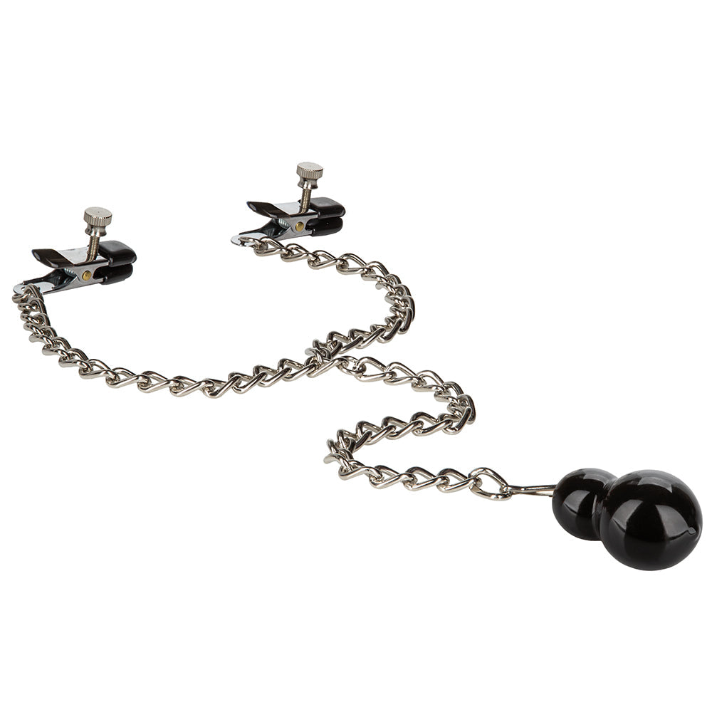 Nipple Play Weighted Dual Tier Nipple Clamps - Tophatter's Adult Products Bondage and Fetish > Nipple Stimulators & Clamps - Tophatter Daily Deals