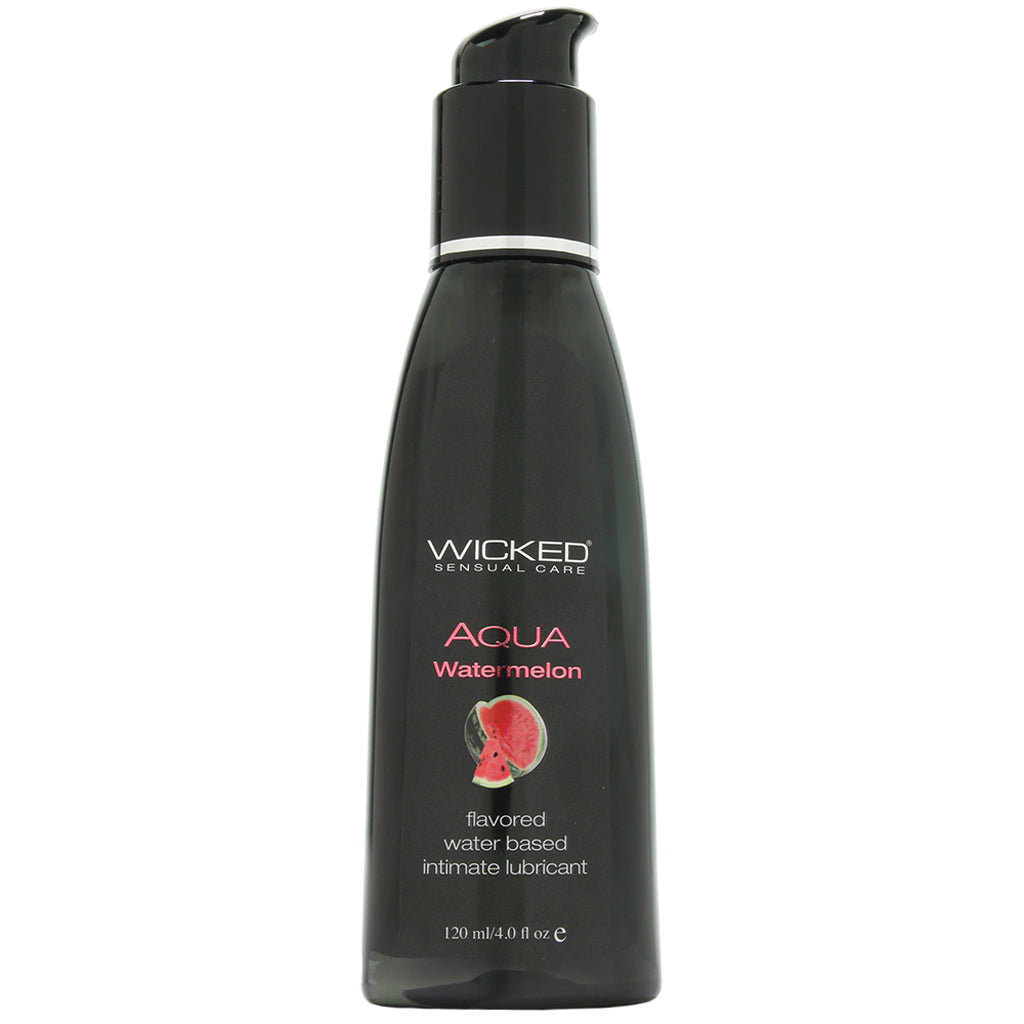 Aqua Flavored Lube 4oz/120ml in Watermelon - Tophatter's Adult Products Lubes and Lotions > Flavored Sex Lubes - Tophatter Daily Deals