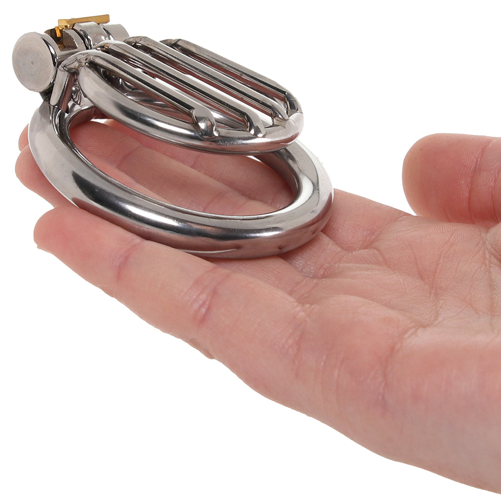 Blueline Stainless Steel Inverted Micro Jail Time Cock Cage Bondage and Fetish > Cock and Ball Devices - Tophatter Daily Deals