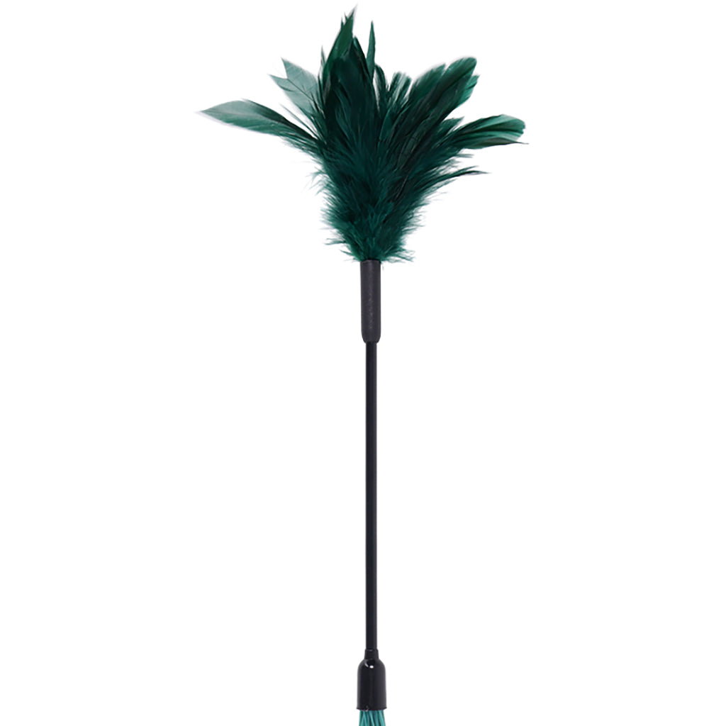 Sex & Mischief Indica Feather and Silicone Tickler Bondage and Fetish > Whips and Crops - Tophatter Daily Deals