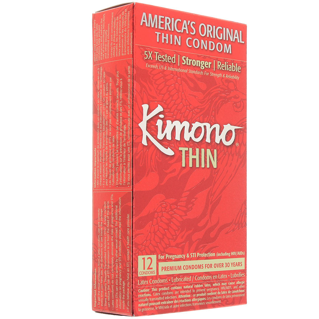 Kimono Thin Condoms in 12 Pack - Tophatter's Adult Products Condoms - Tophatter Daily Deals