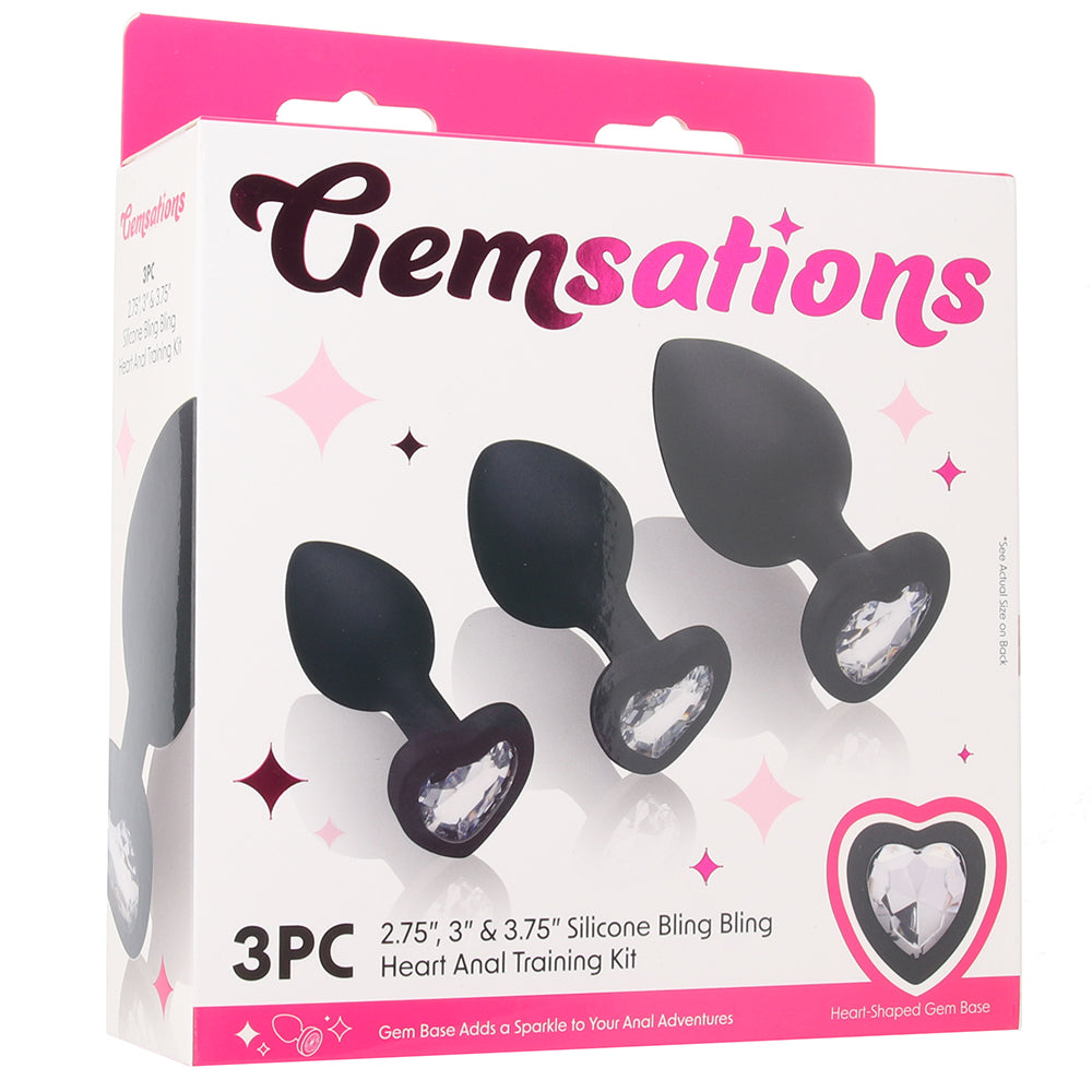 Gemsations Heart Gem Silicone Anal Training Kit Anal Sex Toys > Butt Plugs - Tophatter Daily Deals