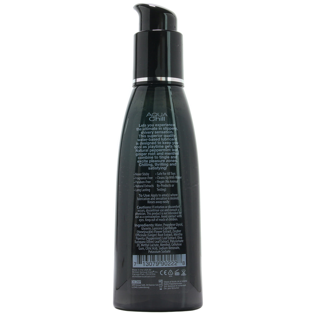 Aqua Chill Cooling Water Based Lube in 4oz/120ml - Tophatter's Adult Products Lubes and Lotions > Stimulating Lubricants - Tophatter Daily Deals
