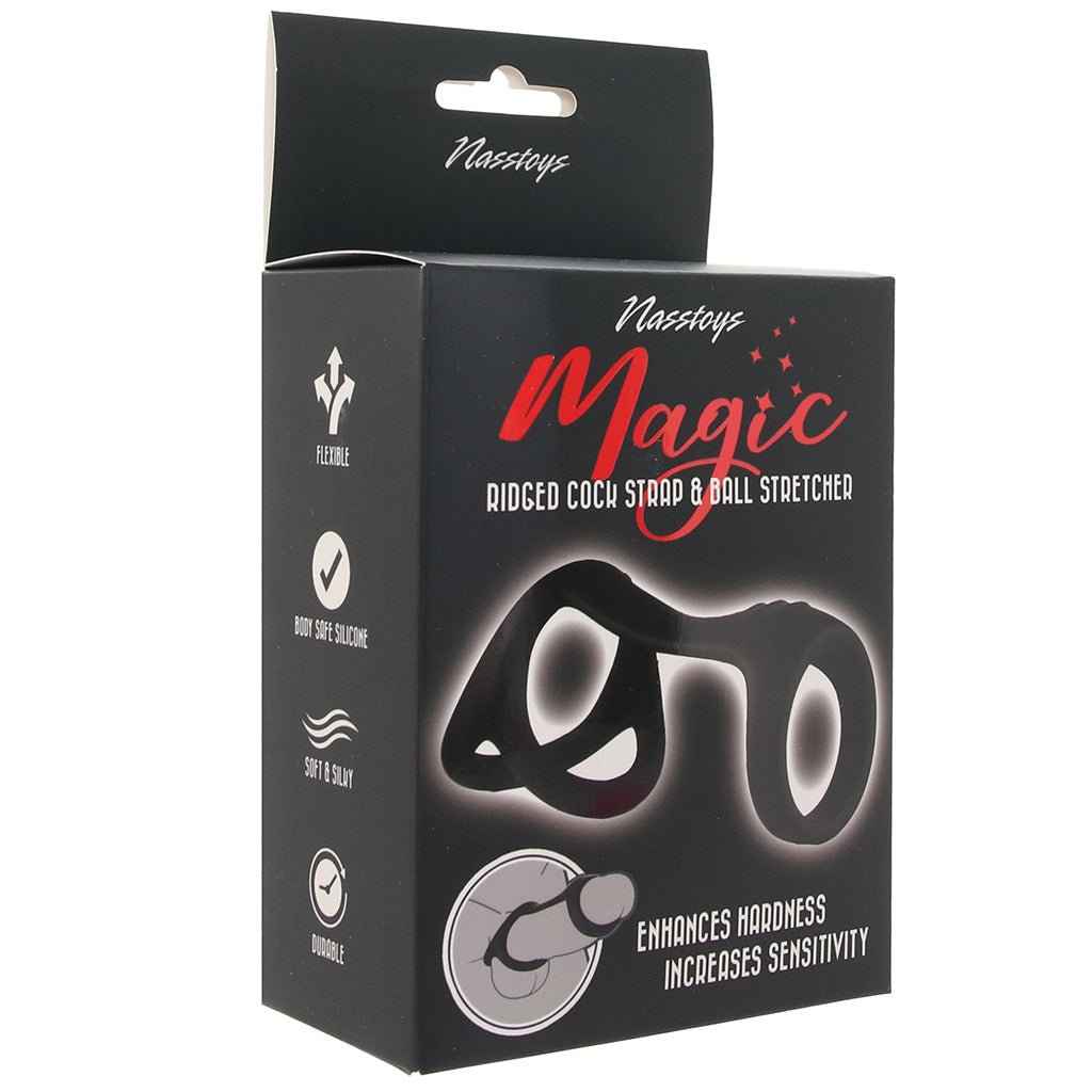 Magic Ridged Cock Strap & Ball Stretcher Bondage and Fetish > Cock and Ball Devices - Tophatter Daily Deals