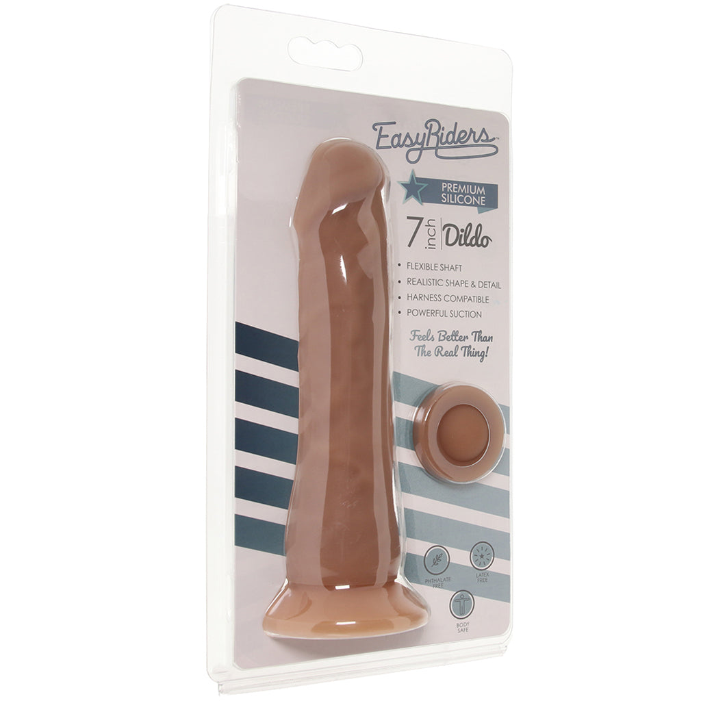 EasyRiders 7 Inch Silicone Dildo in Tan - Tophatter's Adult Sex Toys Online Dildo Sex Toys > Realistic Dildos - Tophatter Daily Deals