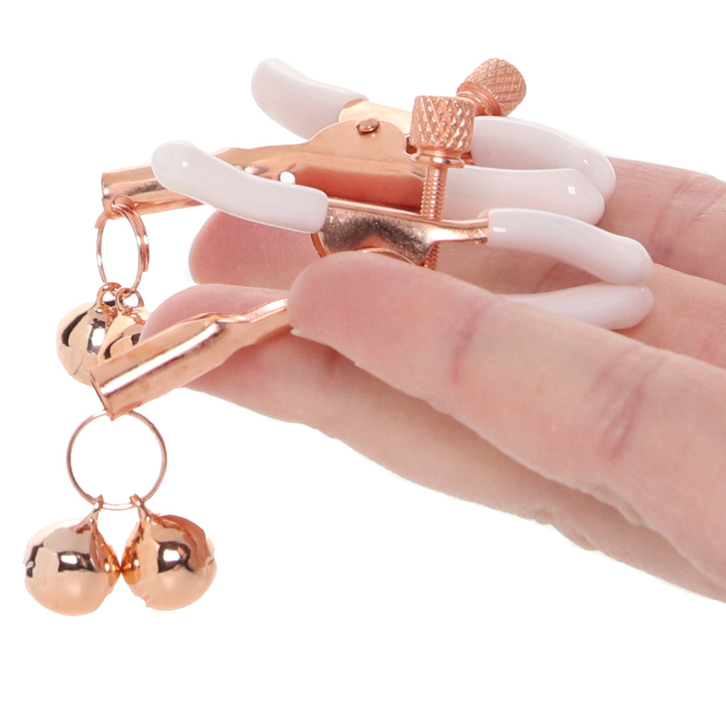 S&M Peaches 'n CreaMe Bell Nipple Clamps Bondage and Fetish > Nipple Stimulators & Clamps - Tophatter Daily Deals