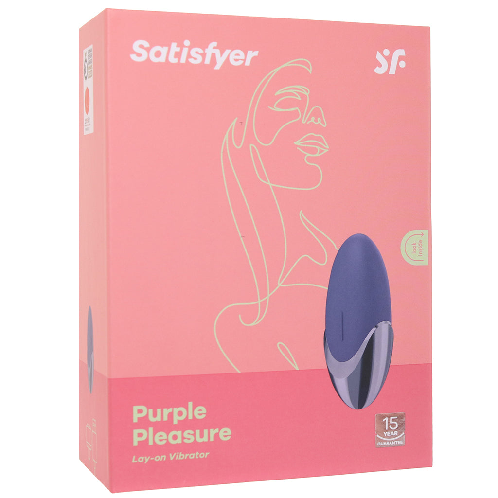 Satisfyer Purple Pleasure Lay-On Vibrator Vibrators > Clitoral Stimulators - Tophatter Daily Deals