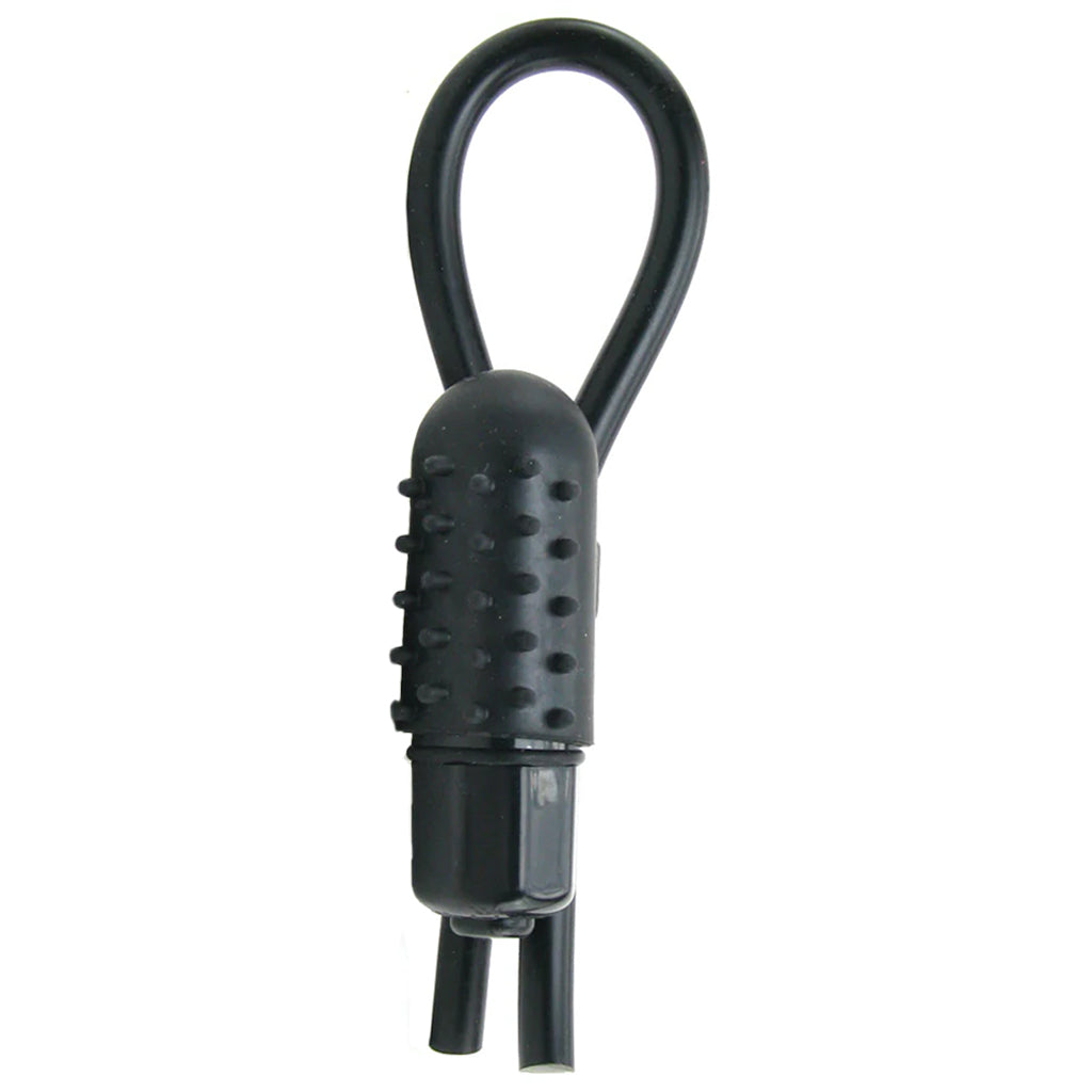 Vibrating Silicone Stud Lasso in Black - Tophatter's Vibrator Deals Online Cock Rings - Tophatter Daily Deals