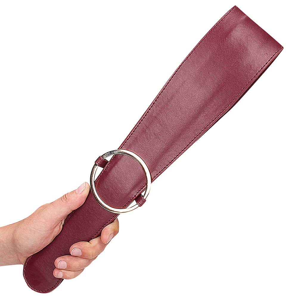 Ouch! Halo Belt Flogger in Burgundy Bondage and Fetish > Whips and Crops - Tophatter Daily Deals
