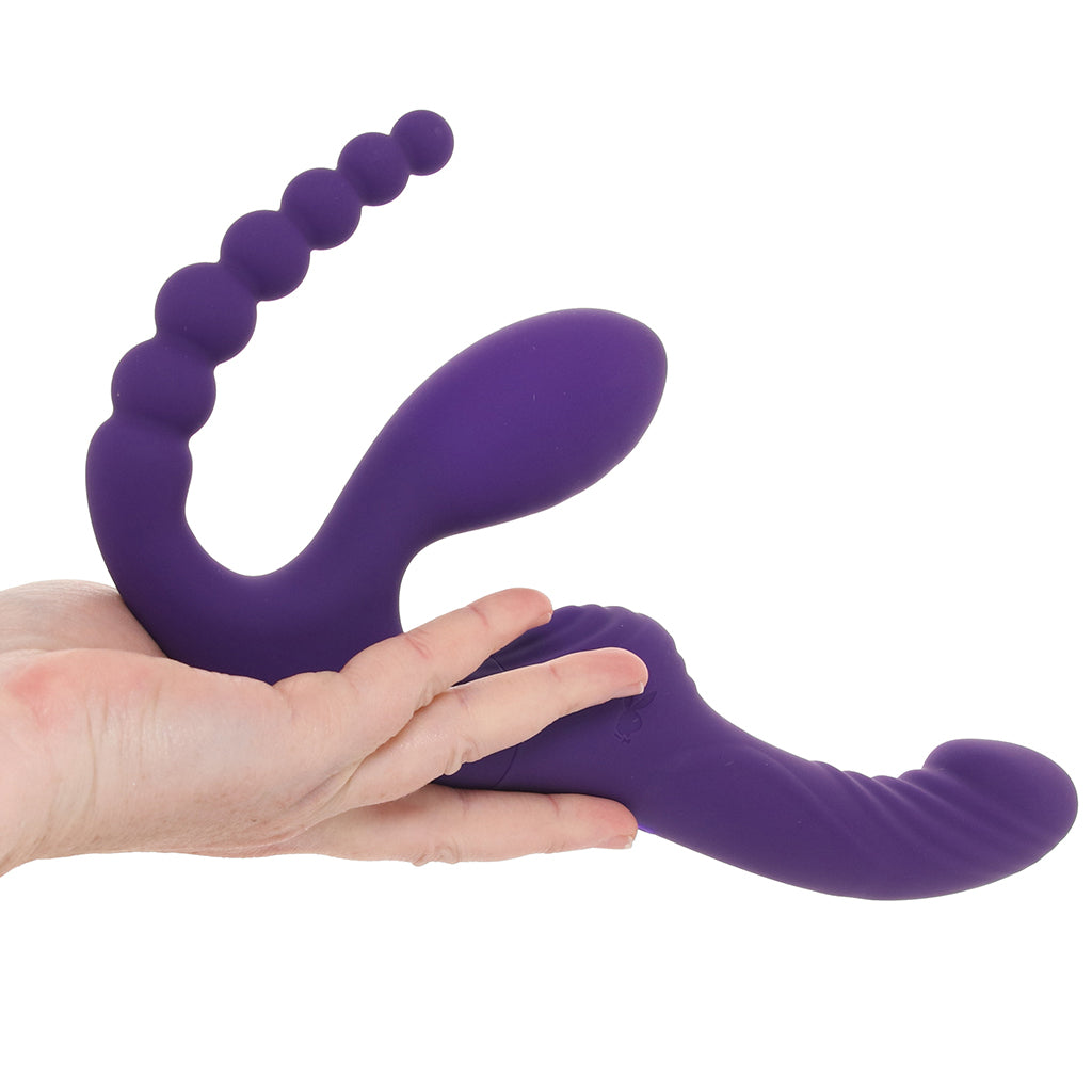 Playboy Hug It Out Strapless Strap-on Vibe - Tophatter's Adult Sex Toys Online Vibrators > Strap-On & Wearable - Tophatter Daily Deals
