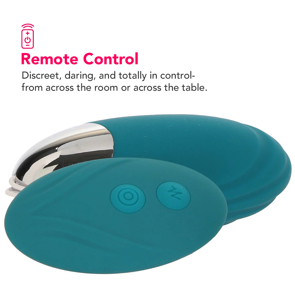 Oval Office Egg Vibe with Remote in Teal Vibrators > Bullet and Egg Vibrators - Tophatter Daily Deals