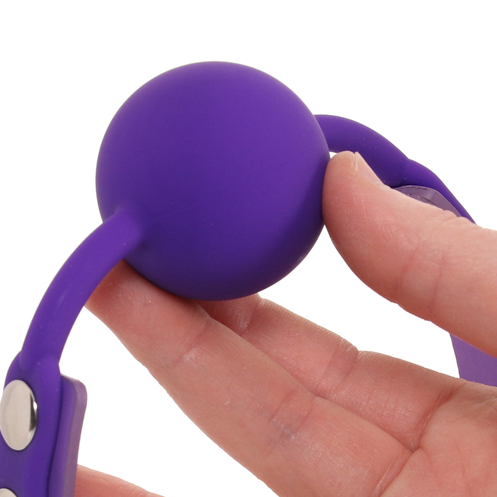 Ouch! Silicone Ball Gag in Purple Bondage and Fetish > Ball Gags & Mouth Restraints - Tophatter Daily Deals