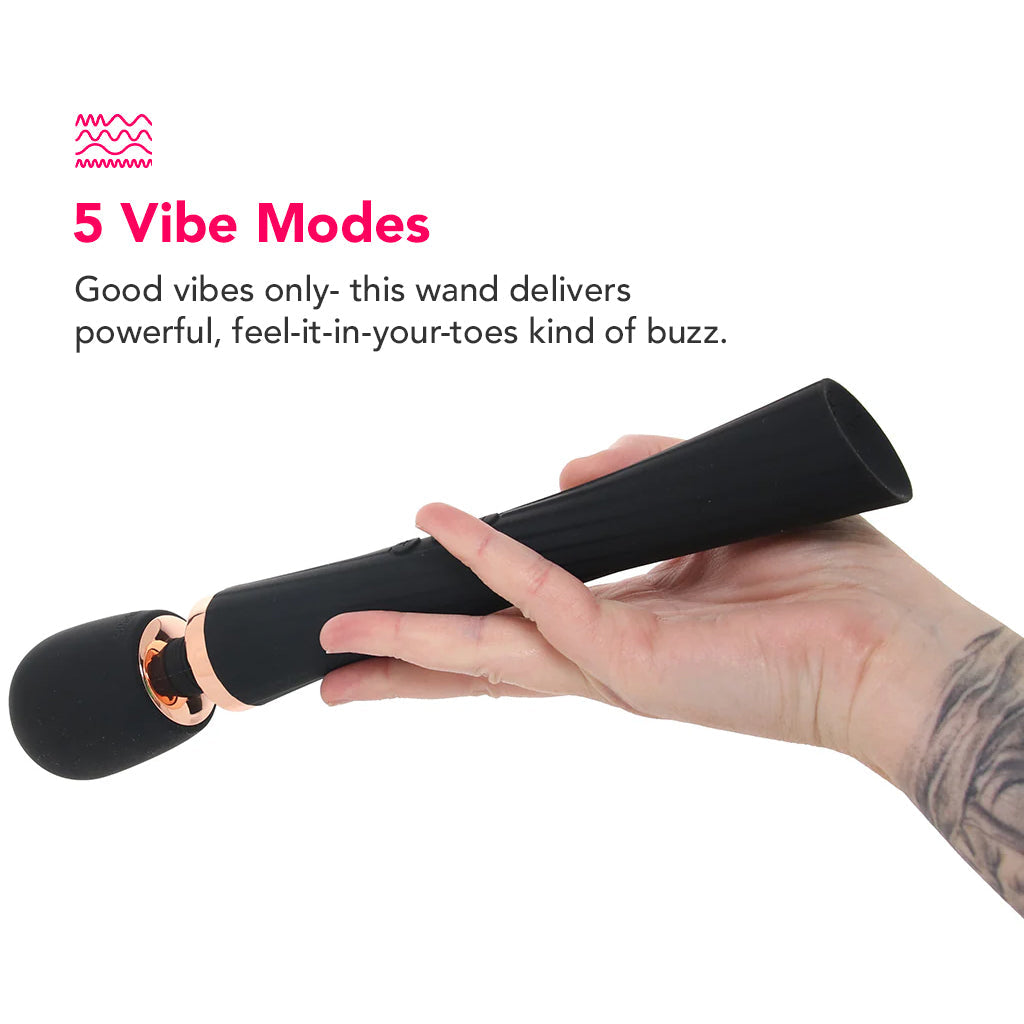 PinkCherry Luxury Slim Rechargeable Wand in Black Vibrators > Wands - Tophatter Daily Deals