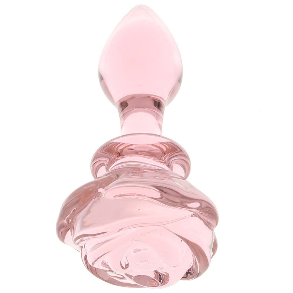 Booty Sparks Pink Rose Glass Anal Plug in Small - Tophatter's Adult Products Anal Sex Toys > Butt Plugs - Tophatter Daily Deals