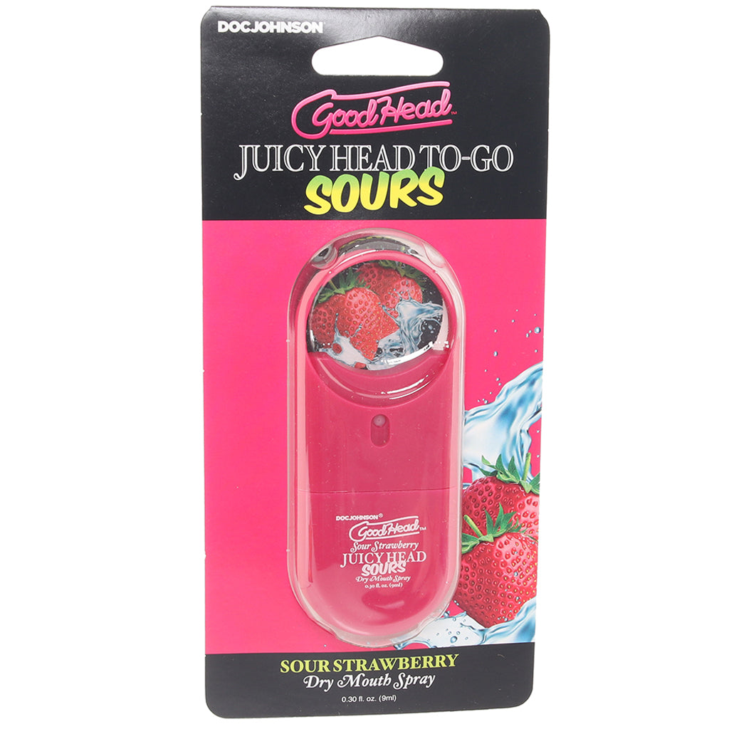 GoodHead Juicy Head Sours Spray To-Go in Strawberry - Tophatter's Adult Sex Toys Online Lubes and Lotions > Flavored Sex Lubes - Tophatter Daily Deals