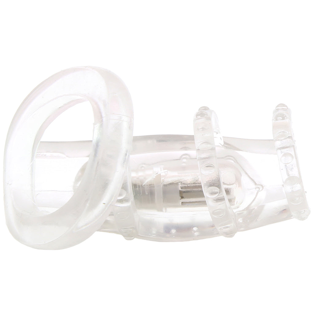 Dr. Love's Zinger Vibrating Cock Cage in Clear Bondage and Fetish > Cock and Ball Devices - Tophatter Daily Deals