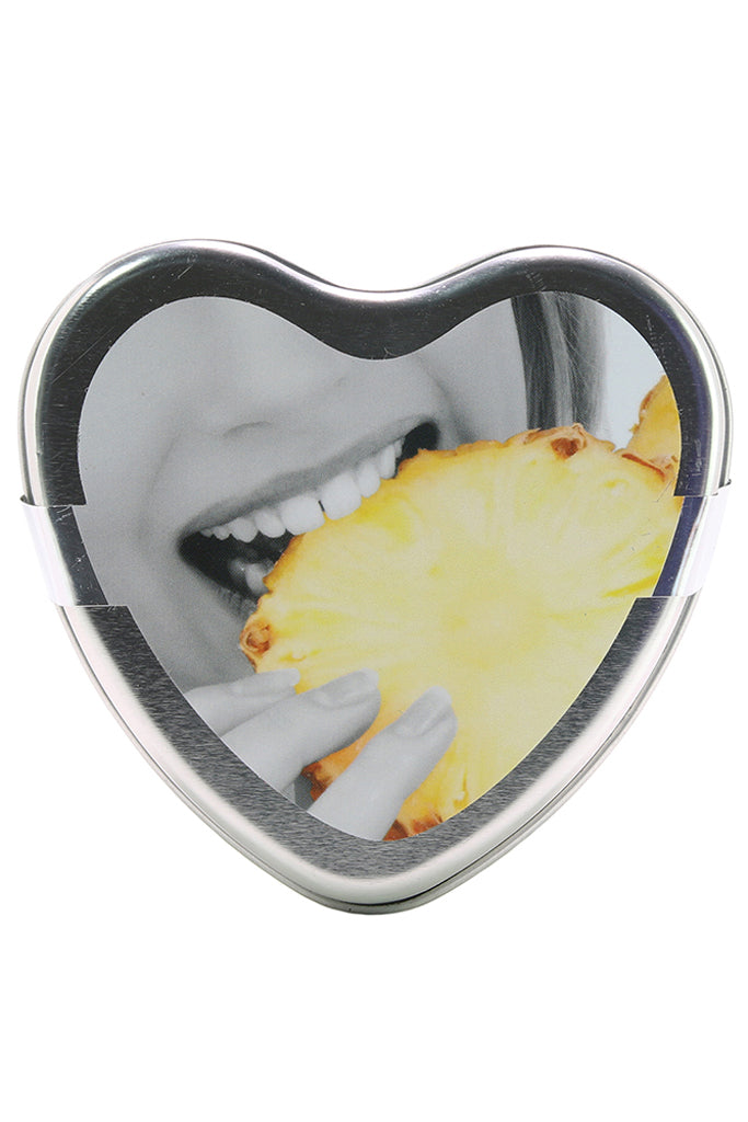 3-in-1 Edible Heart Candle 4oz/113g in Pineapple Sensual Love > Massage - Tophatter Daily Deals