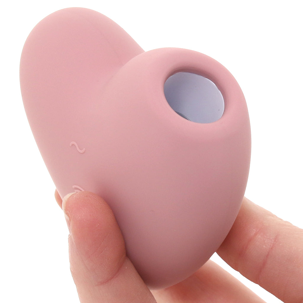 Satisfyer Cutie Heart Air Pulse Stimulator in Light Red Vibrators > Clitoral Stimulators - Tophatter Daily Deals