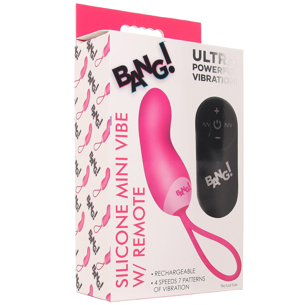 Bang! Silicone Mini Vibe with Remote in Pink Vibrators > Bullet and Egg Vibrators - Tophatter Daily Deals