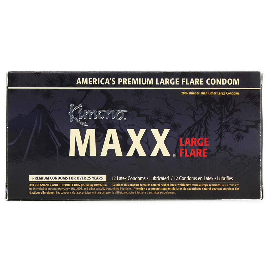 Kimono MAXX Large Flare Condoms in 12 Pack Condoms - Tophatter Daily Deals