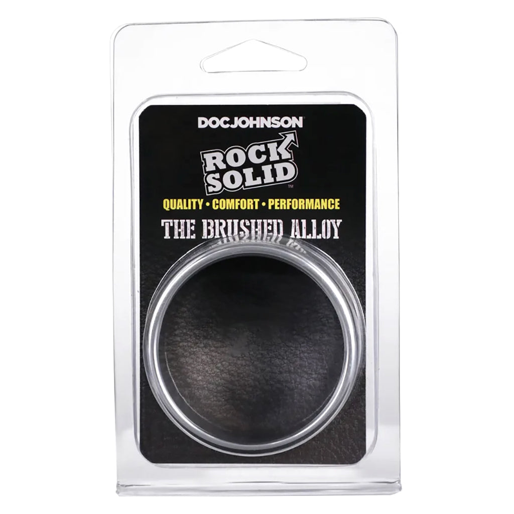 Rock Solid The Brushed Alloy Cock Ring in X-Large Cock Rings - Tophatter Daily Deals