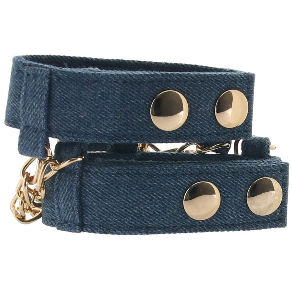 Ride 'Em Denim Ankle Cuffs Bondage and Fetish > Wrist and Ankle Cuffs - Tophatter Daily Deals