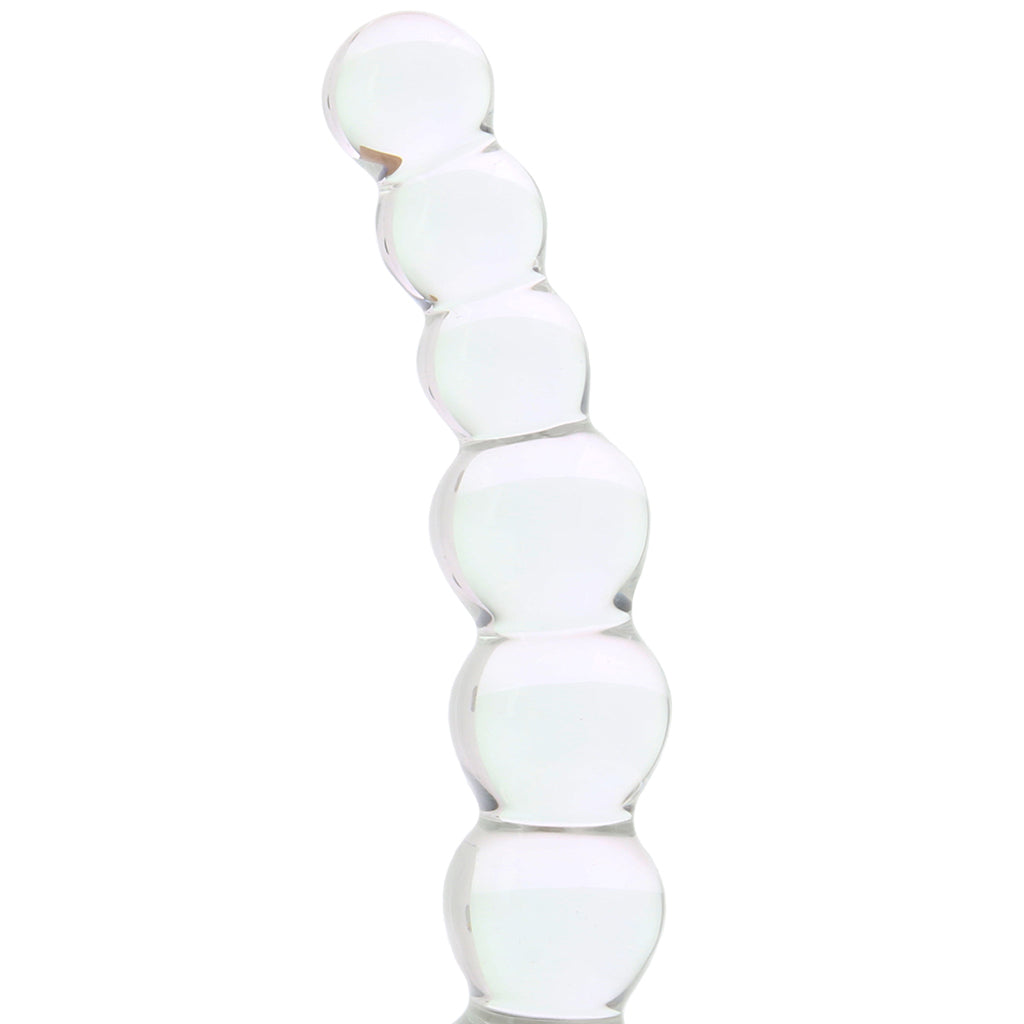 5 Inch Curved Glass Beaded Dildo Dildo Sex Toys > Non-Phallic Dildos - Tophatter Daily Deals