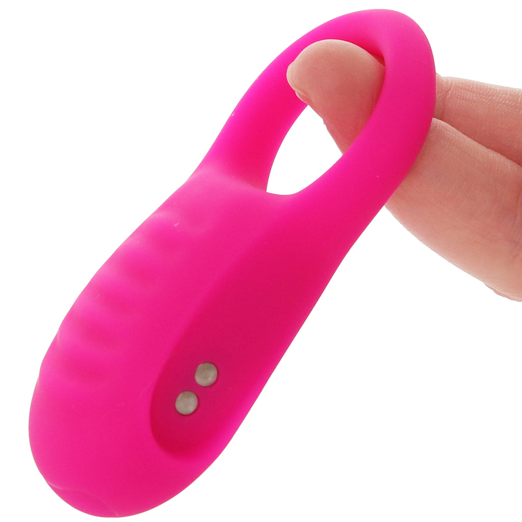 Basic Essentials Ridge Rider Vibrating Cock Ring - Tophatter's Adult Sex Toys Online Cock Rings - Tophatter Daily Deals