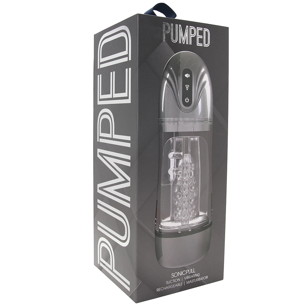 Pumped SonicPull Auto Stroker in Gunmetal Male Masturbators > Auto Strokers - Tophatter Daily Deals