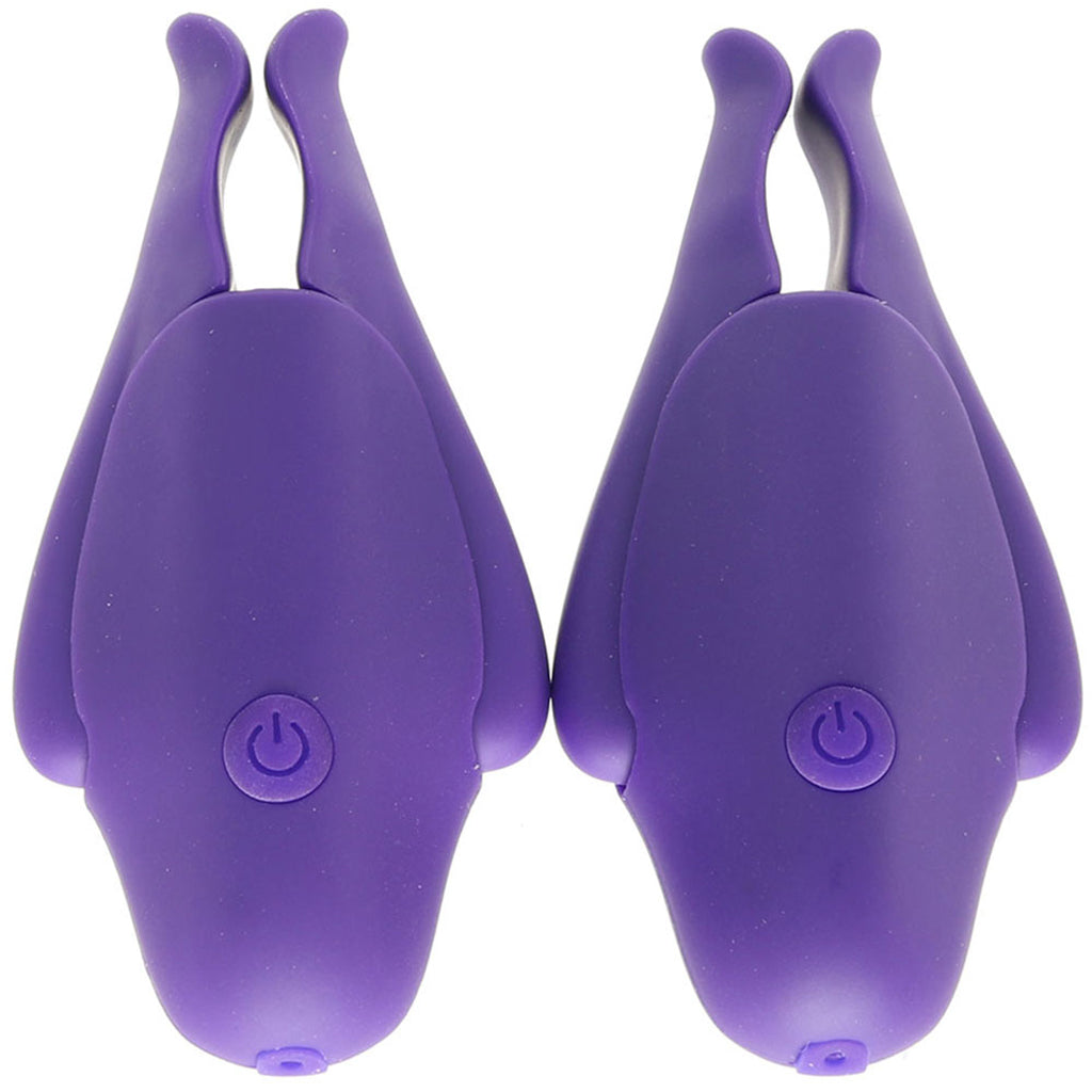 Nipplettes Rechargeable Vibrating Clamps in Purple - Tophatter's Adult Products Bondage and Fetish > Nipple Stimulators & Clamps - Tophatter Daily Deals