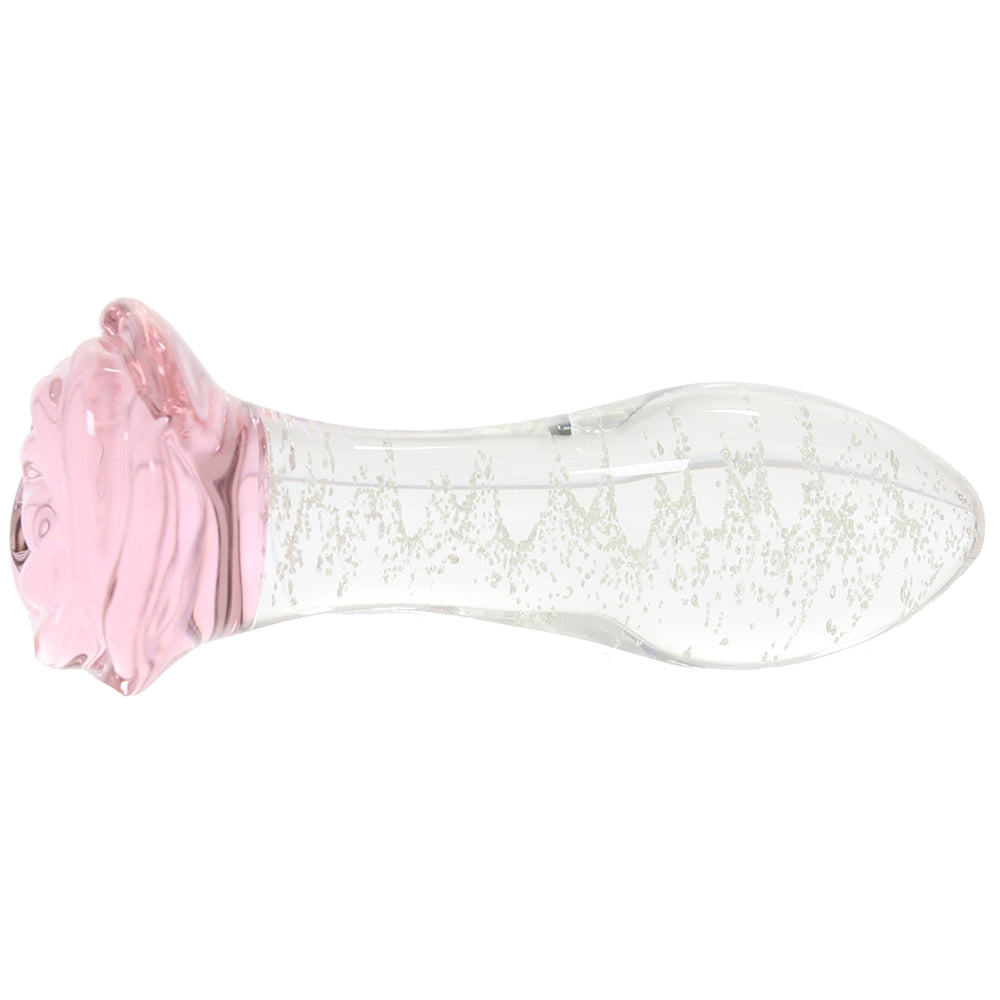 Juicy Glass Glowing Rose Bud Plug - Tophatter's Adult Products Anal Sex Toys > Butt Plugs - Tophatter Daily Deals