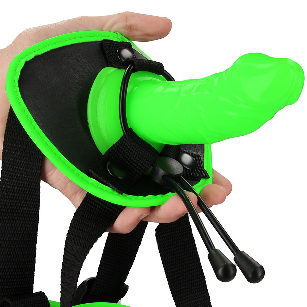 Ouch! Glow In The Dark Harness with Silicone Dildo Dildo Sex Toys > Strap-On and Harnesses - Tophatter Daily Deals