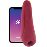 Satisfyer Curvy 1+ Air Pulse Stimulator in Rose Red Vibrators > Clitoral Stimulators - Tophatter Daily Deals