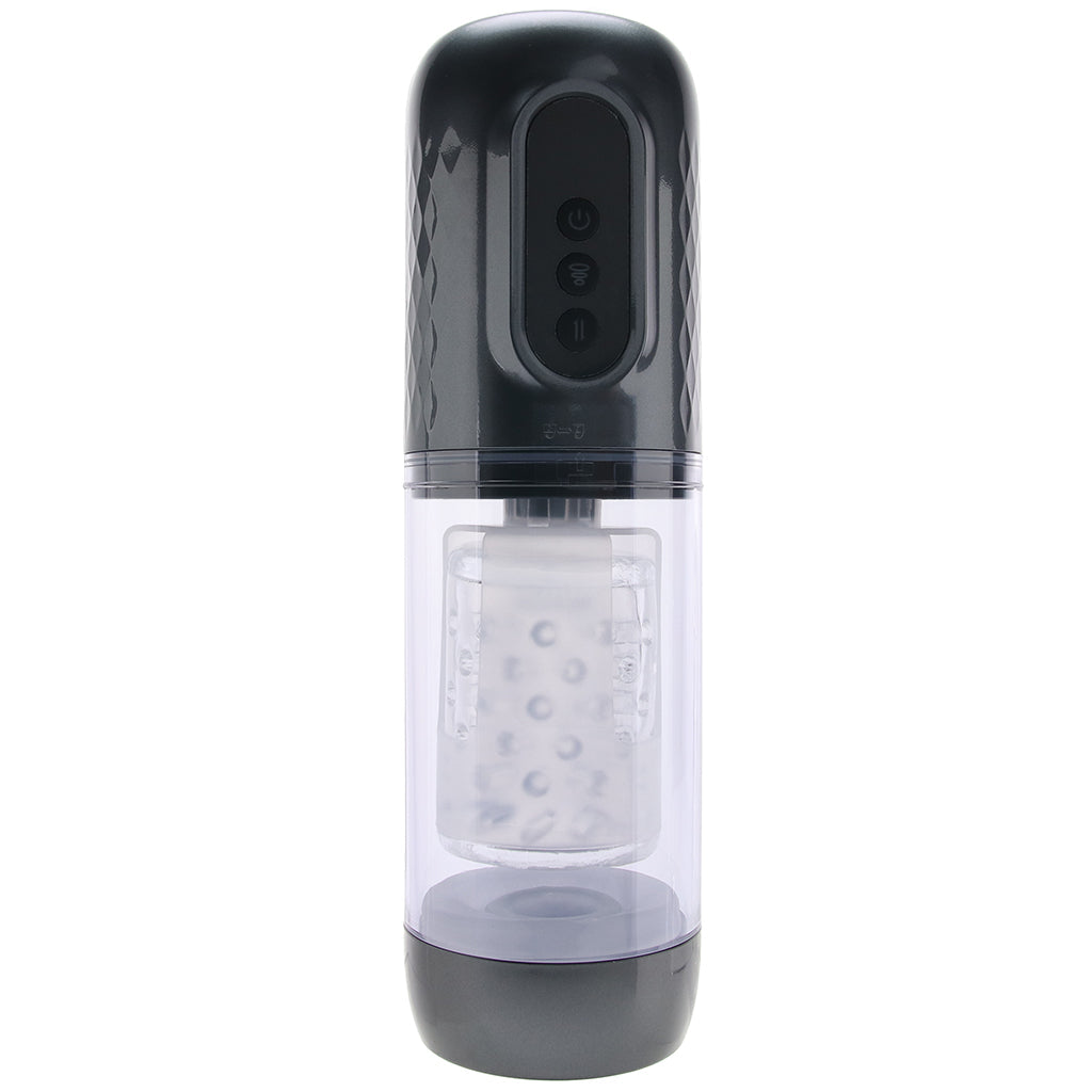 Pumped Vortex Auto Stroker in Gunmetal - Tophatter's Adult Sex Toys Online Male Masturbators > Auto Strokers - Tophatter Daily Deals