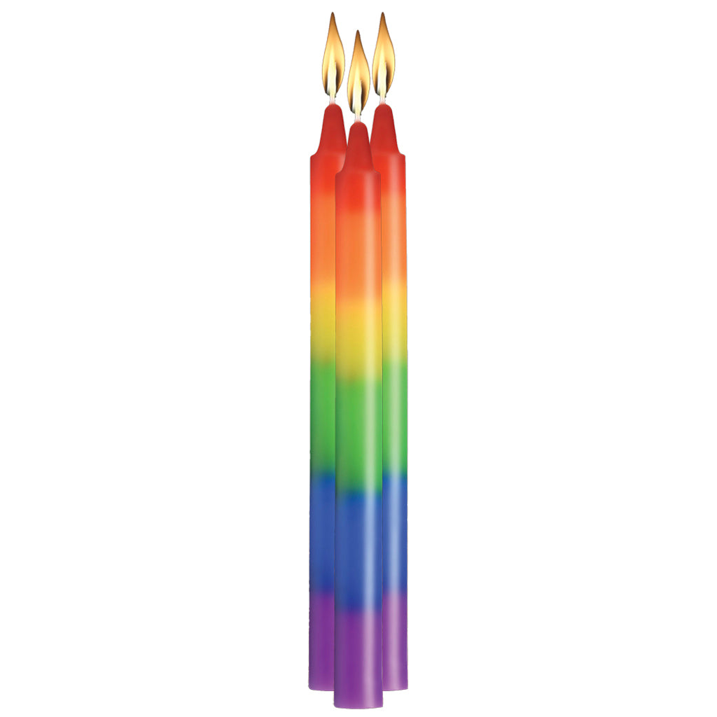 Master Series Pride Rainbow Drip Candles Bondage and Fetish > Tools & Accessories - Tophatter Daily Deals