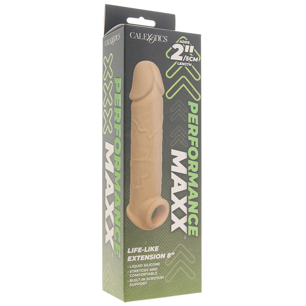 Performance Maxx 8 Inch Silicone Extender in Ivory - Tophatter's Adult Products Male Enhancement > Extenders and Sleeves - Tophatter Daily Deals