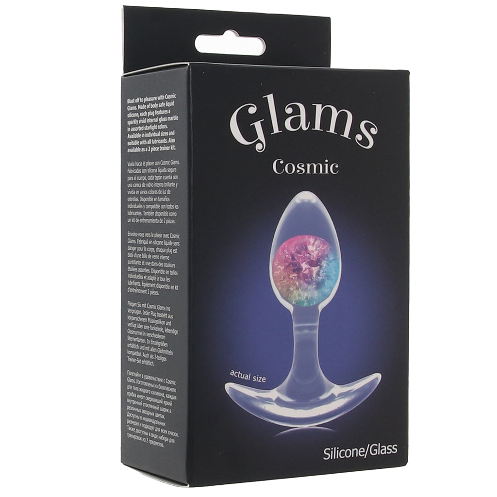 Glams Cosmic Rainbow Butt Plug in Small - Tophatter's Adult Sex Toys Online Anal Sex Toys > Butt Plugs - Tophatter Daily Deals