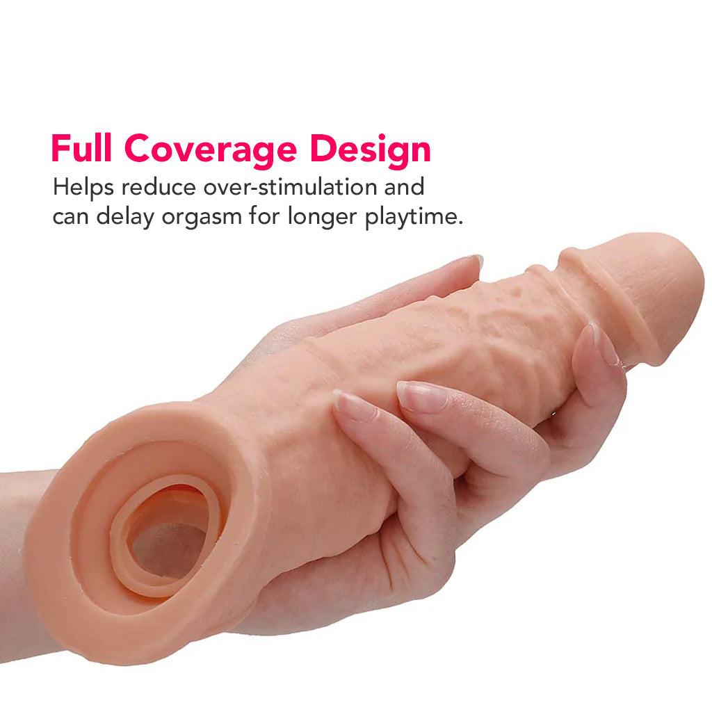 RealRock Penis Sleeve 9 Inch Extender in White Male Enhancement > Extenders and Sleeves - Tophatter Daily Deals
