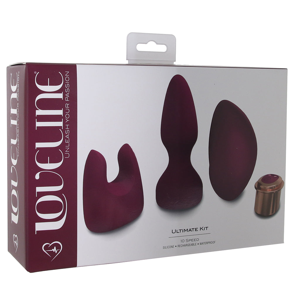 Loveline Ultimate Vibe Kit in Burgundy Anal Sex Toys > Butt Plugs - Tophatter Daily Deals