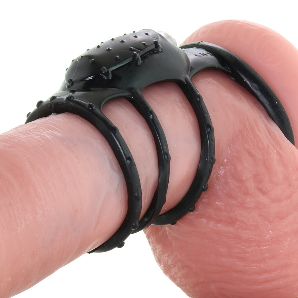 Dr. Love's Zinger Vibrating Cock Cage in Black Cock Rings - Tophatter Daily Deals